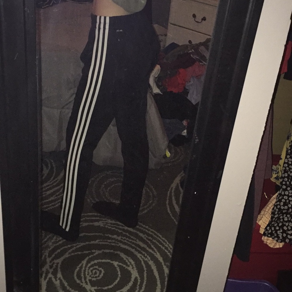 Adidas Black & White Sweatpants - Picture 4 of 5